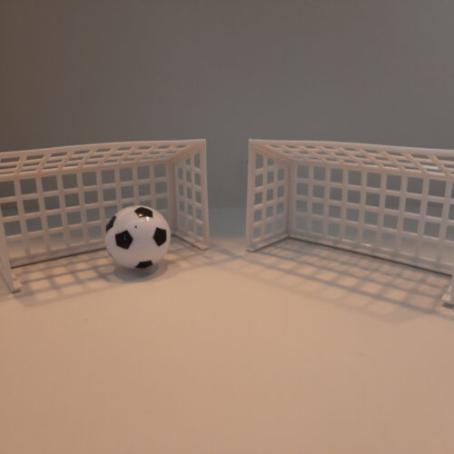 Voetbal-goal-en-bal_klein.jpg Voetbal en 2 doelen