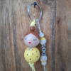 Sleutelhanger met kralen juf