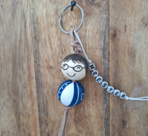 Sleutelhanger met kralen meester