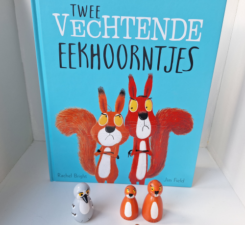 Twee vechtende eekhoorntjes